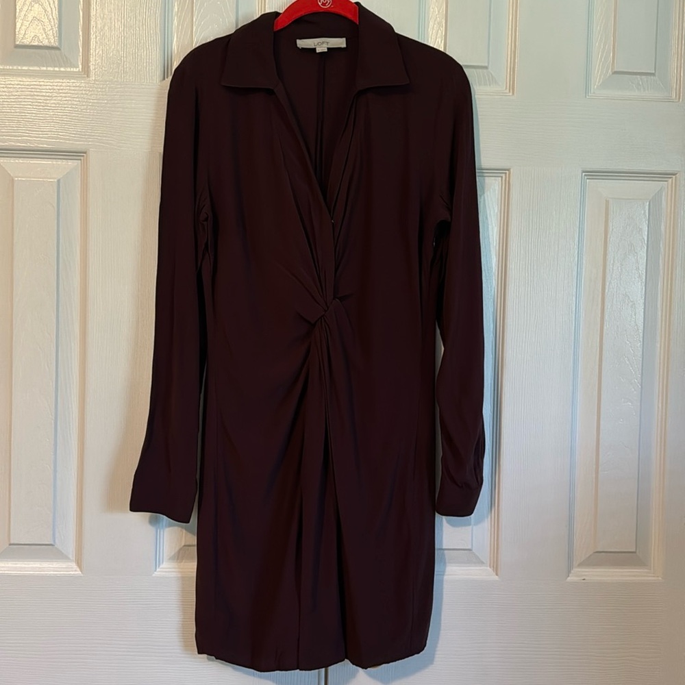 Loft size 4 burgundy dress
